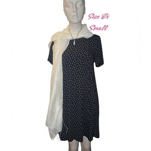 Elegant Black Polka Dot Dress